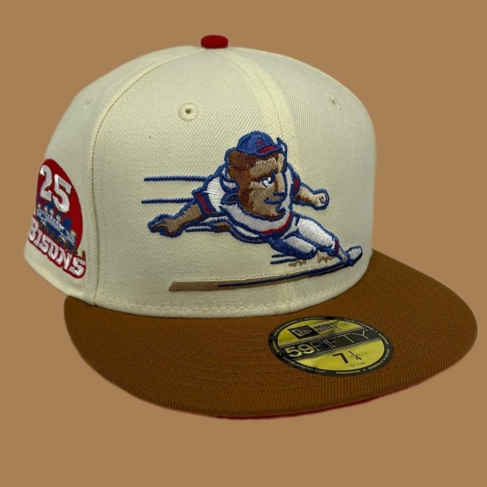 BUFFALO BISON NEW ERA FITTED 7 1/4 RED BOTTOM UV